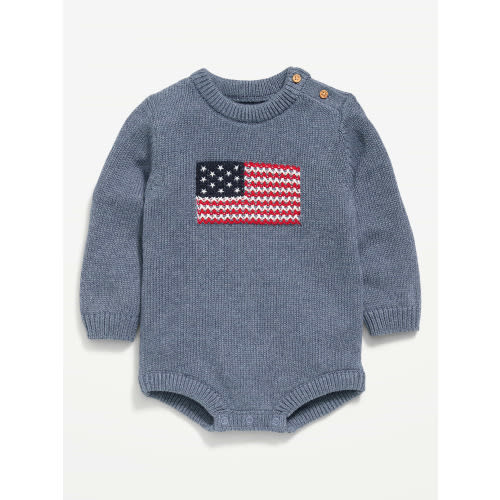 Long-Sleeve Sweater-Knit One-Piece Romper for Baby
