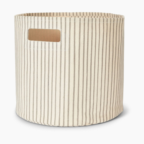 Pehr Stripes Away Printed Bin - Pebble Grey