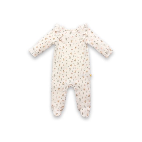 JOY JUST ORGANIC YOU Floral Organic Cotton Footie | Nordstromrack