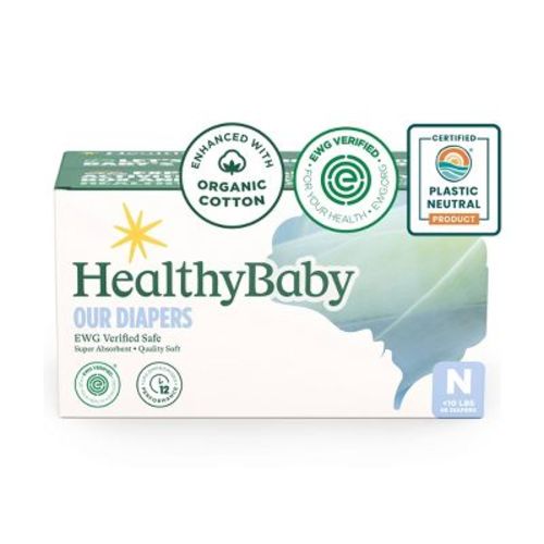 Healthybaby Certified Safe Organic Cotton Enhanced Diapers - Size 4 - 50ct