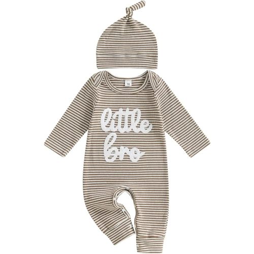 Newborn Baby Boy Clothes Little Brother Romper Jumpsuits One Piece Infant Coming Home Outfit 2Pcs Clothing Set