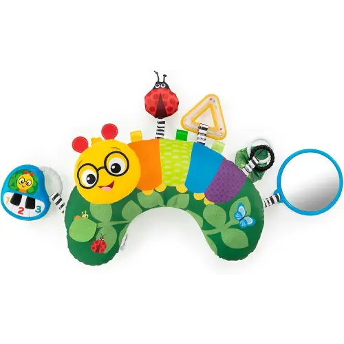 Baby Einstein Cal-a-Pillow Tummy Time Pillow, Multisensory Activity Toys, Sitting Up Play, Cal the Caterpillar, Ages 0+ Months