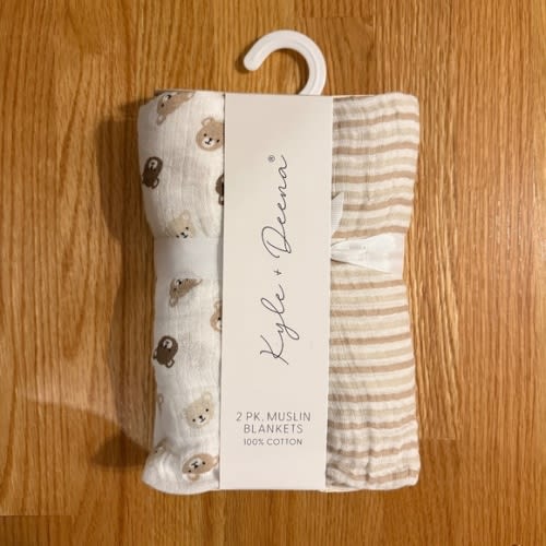 Kyle + Deena Set Of 2 Baby Muslin Blankets