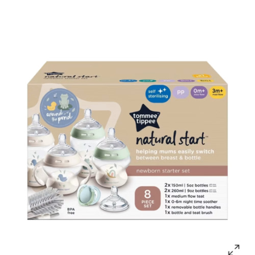 8 Piece Tommee Tippee Natural Start Newborn Starter Set