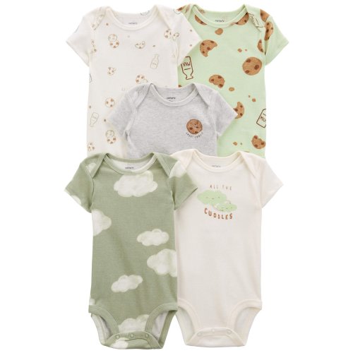 Baby 5-Pack Short-Sleeve Bodysuits - Carter's | Carter's