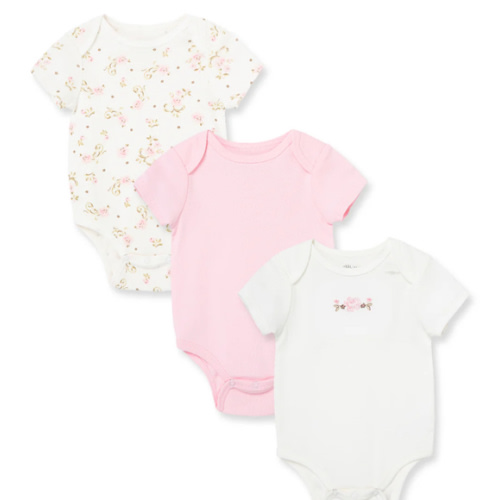 Vintage Rose 3-Pack Bodysuits