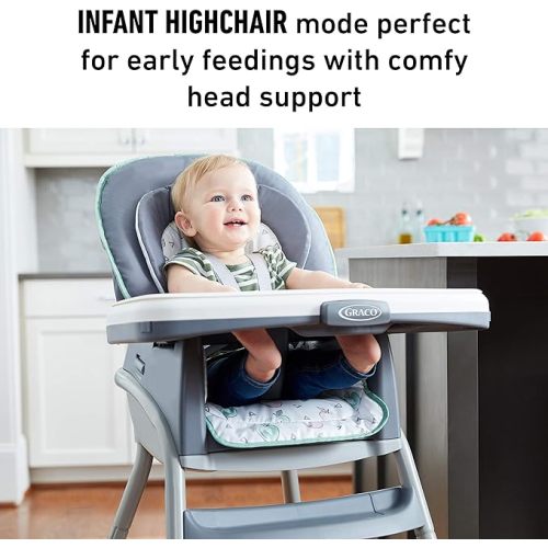 Graco Table2Table LX 6-in-1 Highchair, High Chair & Booster Seat for Babies, Toddlers and Big Kids, Asteroid