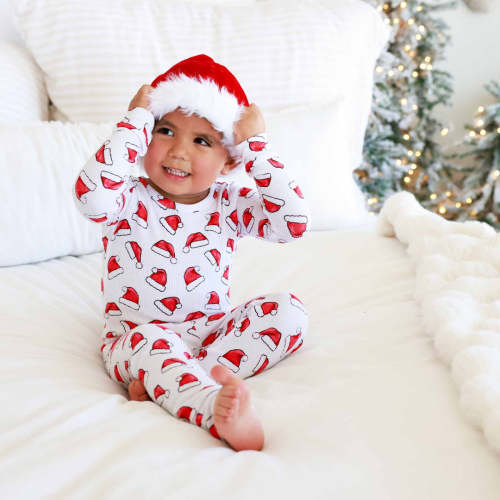 Santa Baby Bamboo Waffle Two Piece Pajama Set