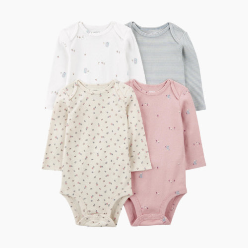 Carter's Long-Sleeve Bodysuits (4 Pack) - Assorted Pink, 6 M