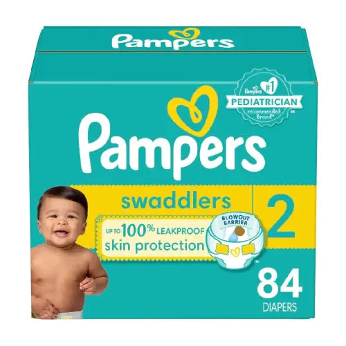 Pampers Swaddlers Newborn Diaper Size 2 84 Count