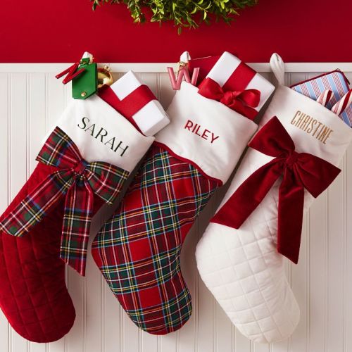 Quilted Bow Stocking