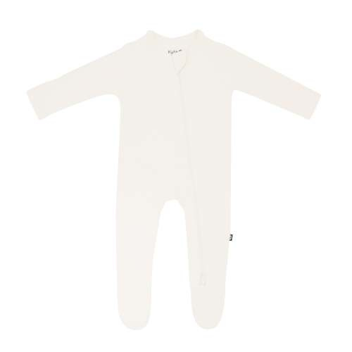Zippered Footie in Ecru