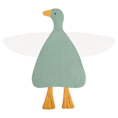 Baby Toys Lovey Blanket Soft Duck Blankets for Newborn Essentials 0-6 Months, Sensory Stuffed Animal Security Blanket for Boys and Girls (Sage, Duck)