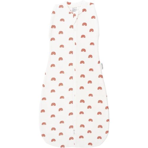 Tiny Twinkle Baby Sleep Sack 3-6 Months 1.0 TOG, Cotton & Elastane Wearable Blanket, Swaddle Transition Micro-Fleece, Machine Washable (Rainbows)