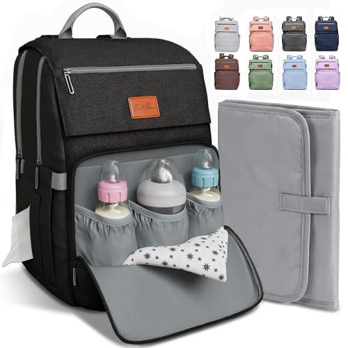 Baby Diaper Bag Backpack - Baby Bag for Girls & Boys, Large Waterproof Diaper Backpack - Baby Shower Gifts for Boys & Registry Must Haves - Travel Diaper Bags with Changing Pad - Newborn Stuff