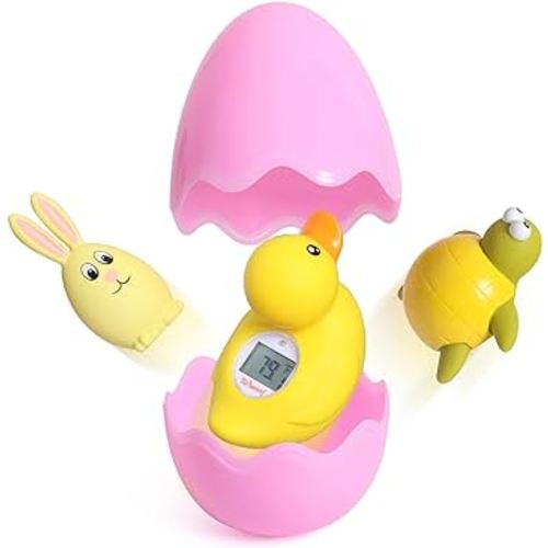 Doli Yearning Baby Bath Thermometers Classic Duck Shape Baby Bath Toys Baby Gifts| Squirting Squeaking Bath Toys for Toddlers Infant Kids Boys Girls |Novelty Shower Favor| Spray Water Bath Toy……