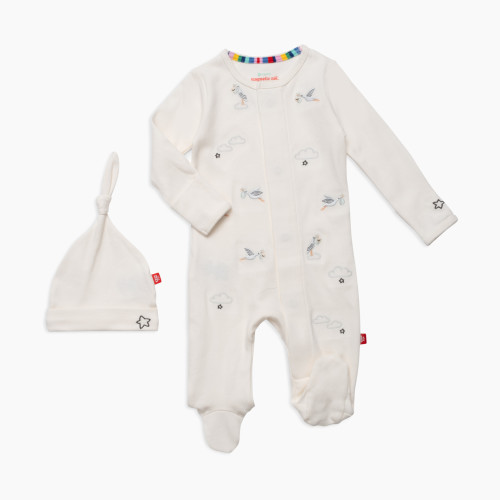 Magnetic Me Organic Cotton Magnetic Footie - Beary Special Delivery, Nb