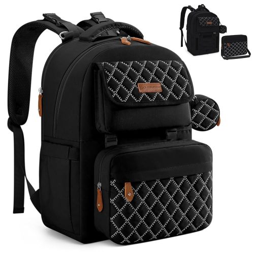 Maelstrom Diaper Bag Backpack,29L-45L Expandable Large Baby Bag for 2 Kids/Twins Baby Stuff, with Removable Cross Body Bottle Bag for Mom/Dad,Stylish Nappy Bag Gift for Boys/Girl-Black