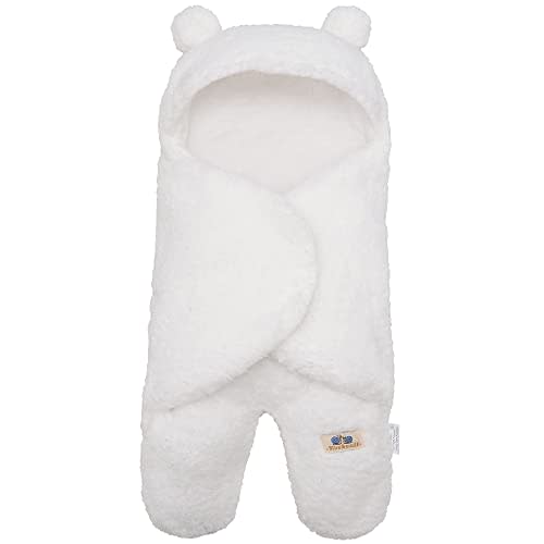 BlueSnail Newborn Receiving Blanket Baby Sleeping Wrap Swaddle(Cream)