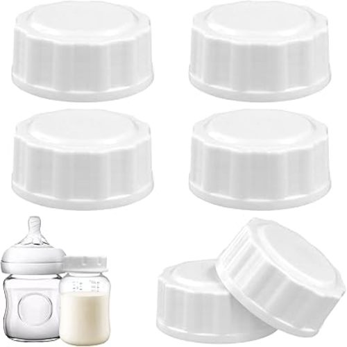 6pcs Travel Bottle Caps for Philips Avent, Baby Bottle Caps Bottle Lids Replacement Baby Bottle Lids Compatible with Avent Wide-Mouth Bottles