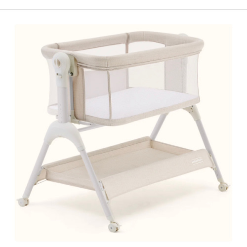 HARPPA Cuddly Sway | 3-in-1 Rocking Baby Bassinet & Bedside Sleeper with Anti-Reflux Mattress for Newborns | Attaches to Bed, Adjustable Height, Tool-Free Setup, Portable Wheels, CPSC Certified, Gentle Rocking Motion | Ideal for Infants, Safe Co-Sleeping