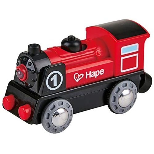 Hape Wooden Railway Battery Powered Engine No. 1 Kid's Train Set