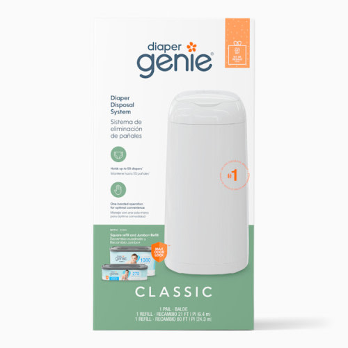 Classic Diaper Pail Gift Set - White
