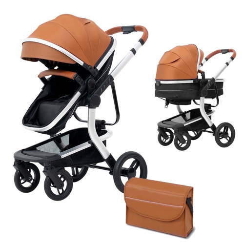 Baby Stroller,Reversible Baby Carriage, Unisex Stroller, Toddler Foldable Bassinet Stroller Up to 55lbs