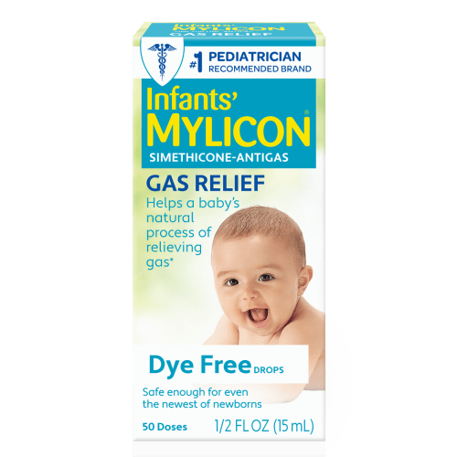 Mylicon Gas Relief Drops for Infants and Babies, Dye Free Formula, 0.5 Fluid Ounce