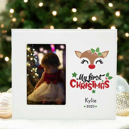 Baby's First Christmas 2025 Picture Frame | Personalized My First Christmas Picture Frame for Baby | 2025 1st Christmas Picture Frame