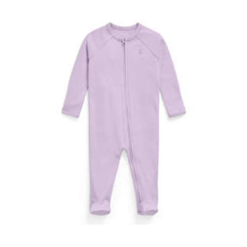 Baby Girls Cotton Interlock Footed Coverall