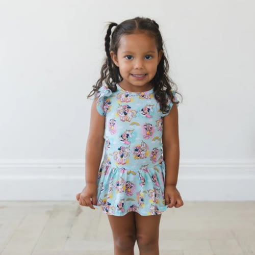 Rainbow Sky Twirl Bodysuit Dress | scoots