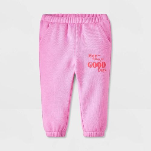 Baby 'today Is A Good Day' Jogger Pants - Cat & Jack™ Pink 3-6m