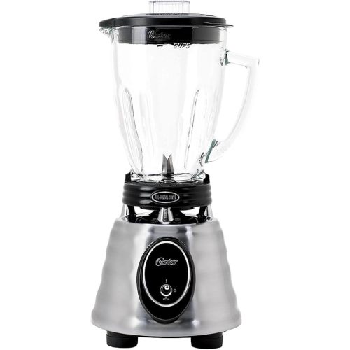 Oster Classic Series Heritage Blender with 6-Cup Glass Jar, 1000W Power, Stainless Steel Countertop Kitchen Blender