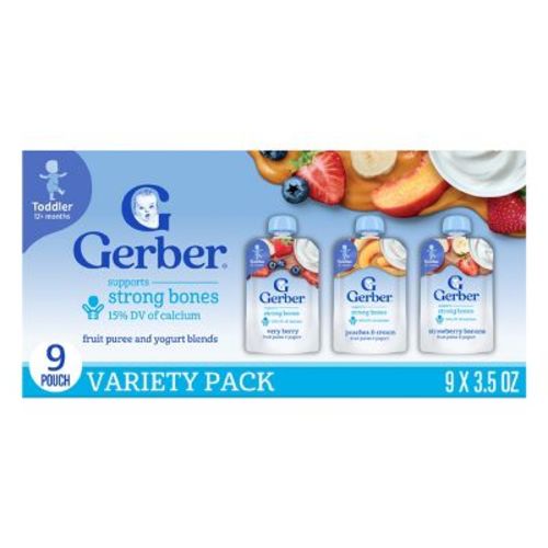 Gerber Baby Food Pouches - Fruit & Yogurt Variety Pack - 9pk/3.5oz