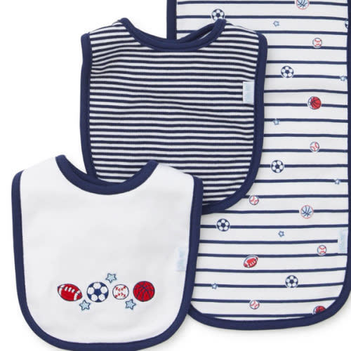 Sports Star Bib & Burp Set