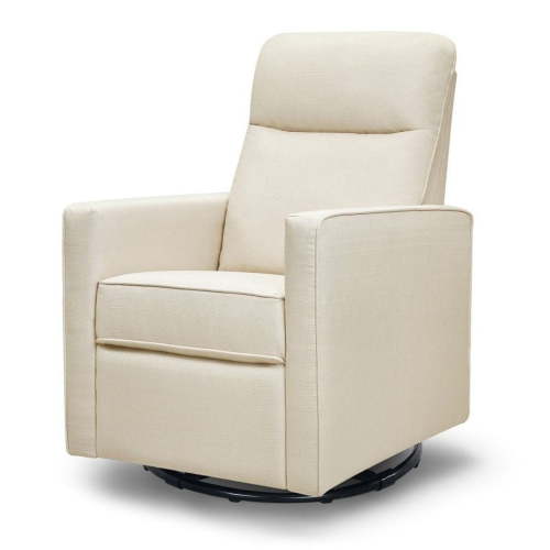 DaVinci Gabby Pillowback Swivel Glider in Natural Oat, Greenguard Gold & CertiPUR-US Certified