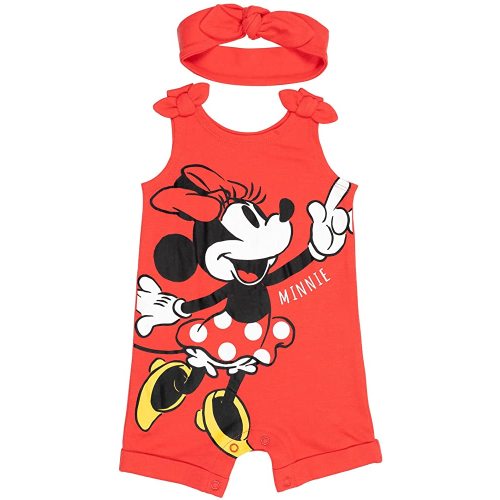 Disney Minnie Mouse Winnie the Pooh Lion King Lilo & Stitch Simba Romper and Headband Newborn to Toddler