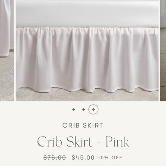 Crib Skirt - Pink