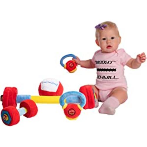 Amazon.com: WOD Toys Baby Fitness Plush Set with Rattles & Sensory Sounds - Safe, Durable Fitness Toys for Newborns, Infants and Babies 0+ : Toys & Games