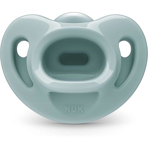 NUK Timeless Comfy Pacifier | 100% Silicone, One-Piece Design | BPA-Free, Gentle on Baby’s Skin | 5-Pack, for 6-18M