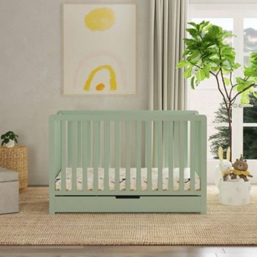 Carter's by DaVinci Colby 4-in-1 Convertible Crib with Trundle Drawer - Light Sage