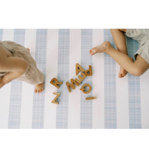 Baby Play Mat | Reversible Foam Mats | Soft for Play Time, Tummy Time, Crawling | Toddler, Kids Play Mat | Exercise Mat, Yoga Mat | Non-Toxic, Waterproof, Easy-to-Clean | 6.5ft x 4.5ft (Rainwash Blue)