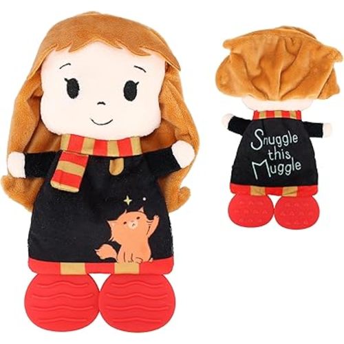 Kids Preferred Harry Potter Hermione Teether Plush Toy Crinkle Cloth for Newborn Baby Boys and Girls, 10 inches