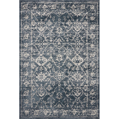 Magnolia Home by Joanna Gaines Gigi Ivory / Blue Area Rug