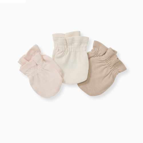 Solid Organic Cotton Baby Mittens 3 Pack Ranunculus