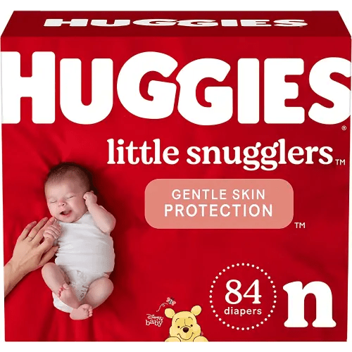 Huggies Little Snugglers Baby Diapers, Size Newborn, 84 Ct