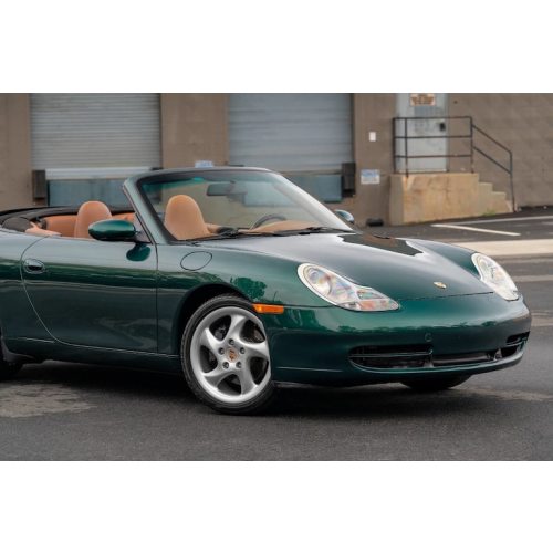 Green Porsche with Tasteful Chestnut Brown Interior