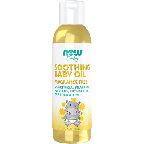 Soothing Baby Oil, Fragrance Free, No Artificial Fragrance, Parabens, Phthalates, or Petrolatum, 4-Ounce