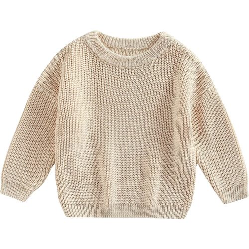 Baby Girl Boy Knit Sweater Blouse Pullover Sweatshirt Warm Crewneck Long Sleeve Tops for Infant Toddler